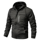 Jaqueta Masculina de Inverno com Capuz Estilo Parka Forrada