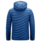 Jaqueta Masculina Puffer Leve com Capuz e Isolamento Térmico