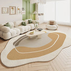 Tapete Sala De Estar Creme Irregular - Lojas Milana