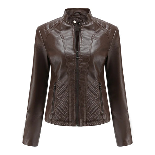 Jaqueta Feminina Estilo Biker com Zíper Luxy - (Promoção de Inverno 2026)