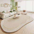 Tapete Sala De Estar Creme Irregular - Lojas Milana