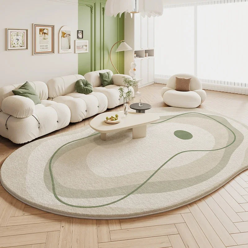 Tapete Sala De Estar Creme Irregular - Lojas Milana