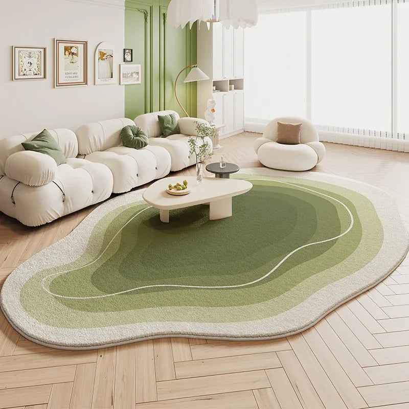 Tapete Sala De Estar Creme Irregular - Lojas Milana