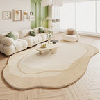 Tapete Sala De Estar Creme Irregular - Lojas Milana