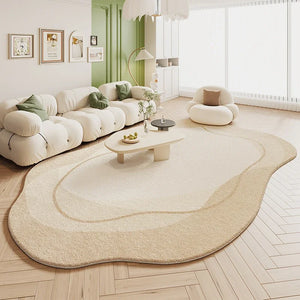 Tapete Sala De Estar Creme Irregular - Lojas Milana
