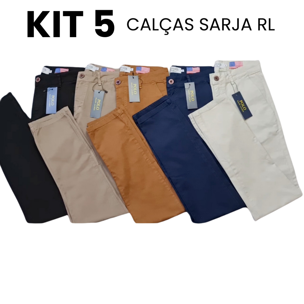 Kit 5 Calças Ralph Lauren Cores Mistas - Lojas Milana