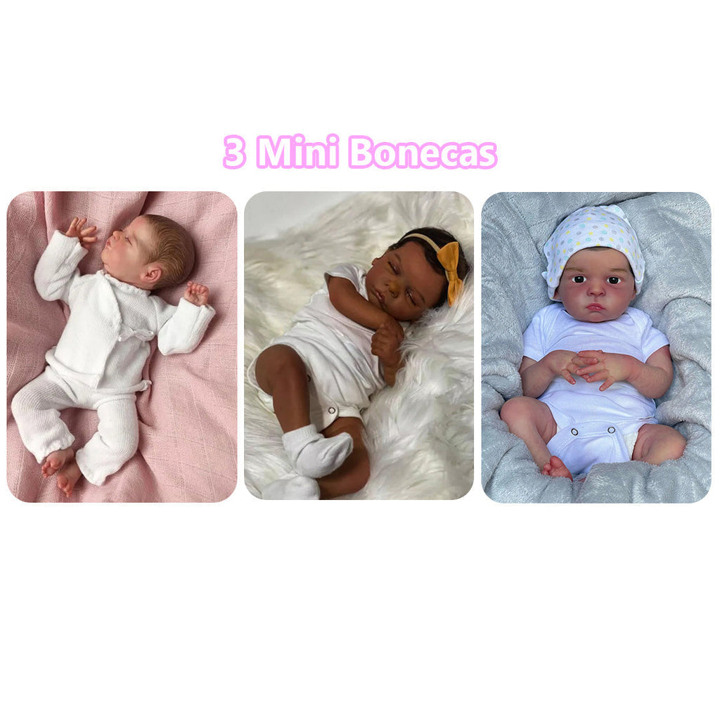 Mini Boneca BebeReborn - (Ganhe Roupinha GRÁTIS!) -Lojas Milana