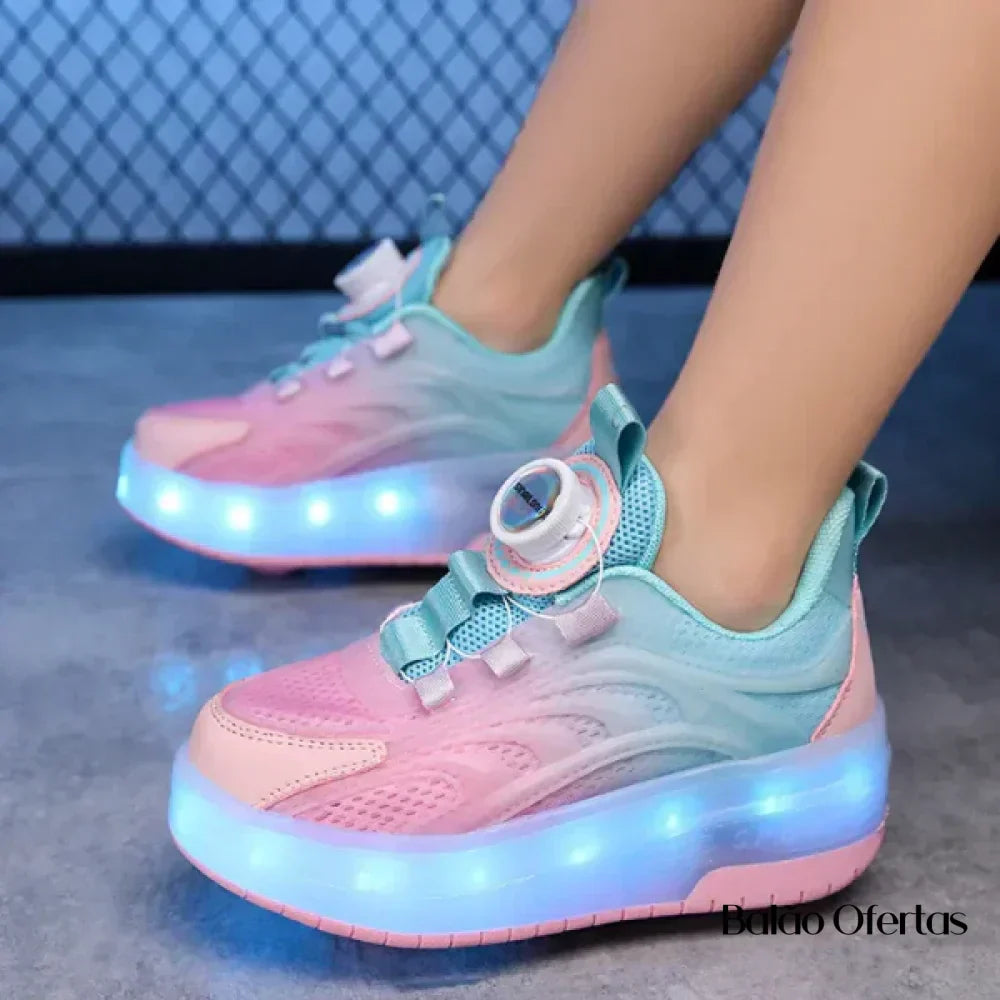 Tênis Infantil Pumello com Rodinhas e Luzes LED - Lojas Milana