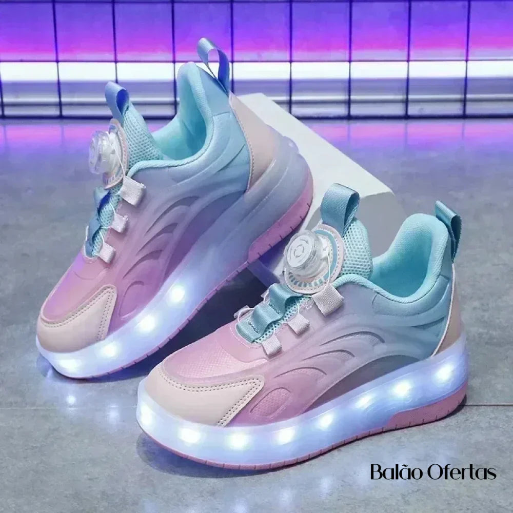 Tênis Infantil Pumello com Rodinhas e Luzes LED - Lojas Milana