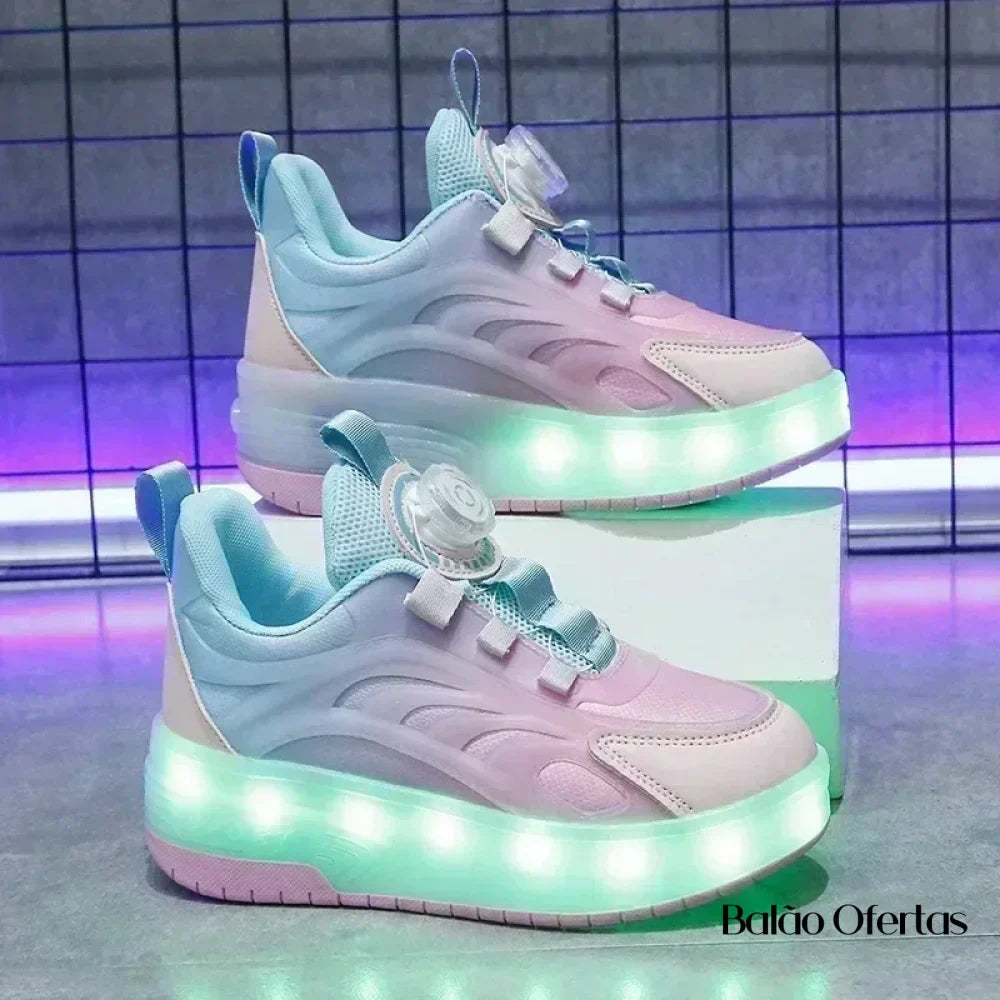 Tênis Infantil Pumello com Rodinhas e Luzes LED - Lojas Milana