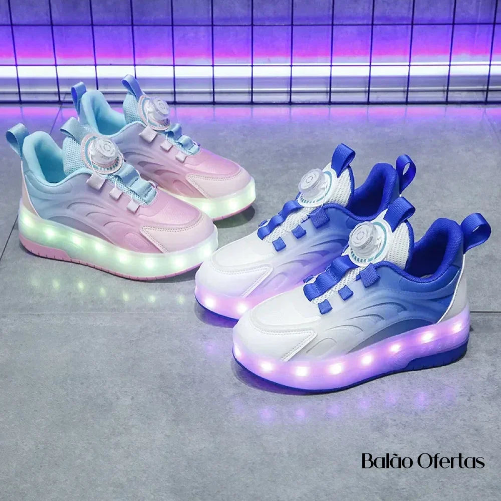 Tênis Infantil Pumello com Rodinhas e Luzes LED - Lojas Milana
