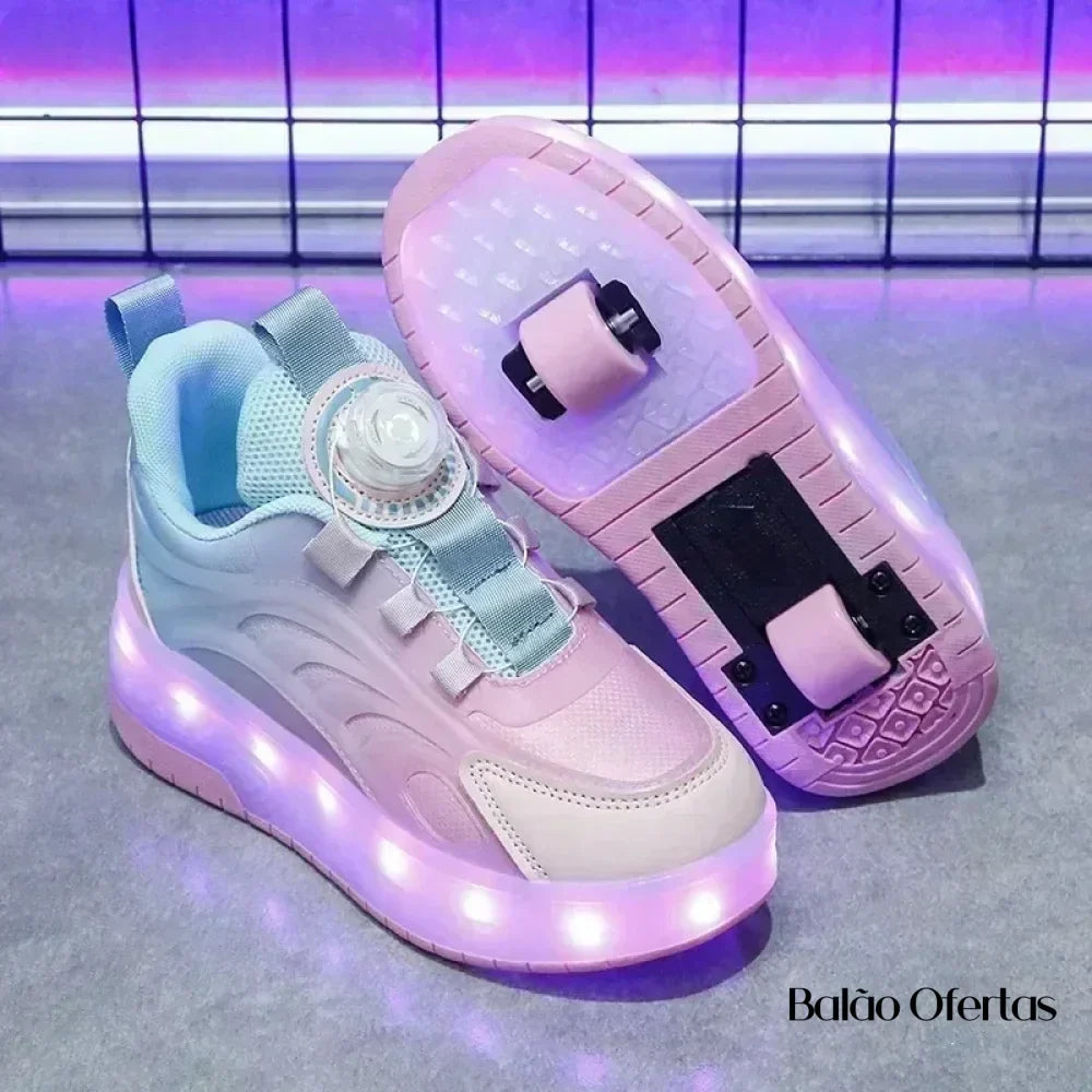 Tênis Infantil Pumello com Rodinhas e Luzes LED - Lojas Milana