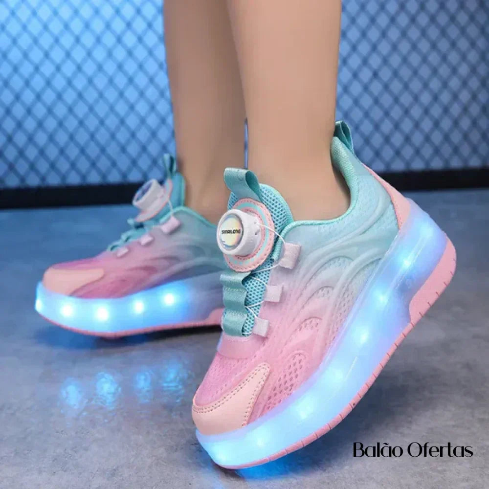Tênis Infantil Pumello com Rodinhas e Luzes LED - Lojas Milana