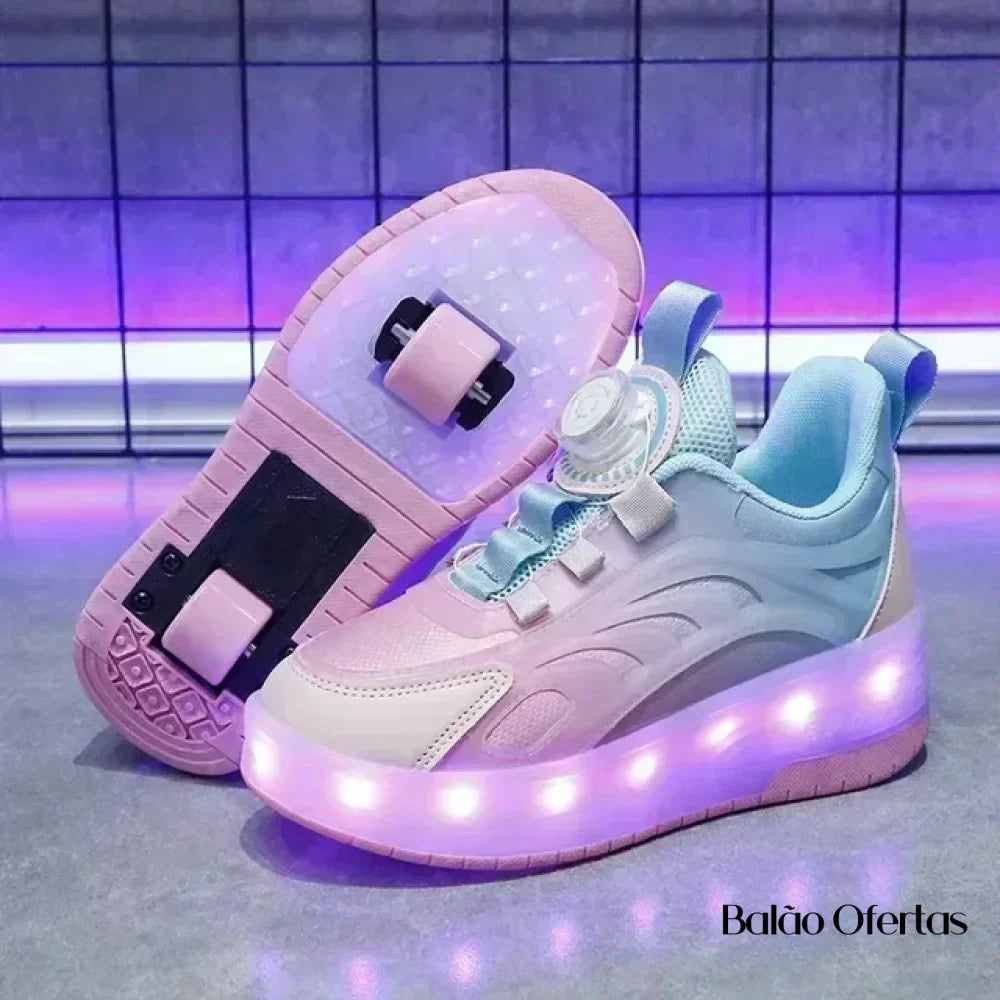 Tênis Infantil Pumello com Rodinhas e Luzes LED - Lojas Milana