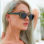 Óculos de Sol Retrô Retangular Moser UV400 (FRETE GRÁTIS)