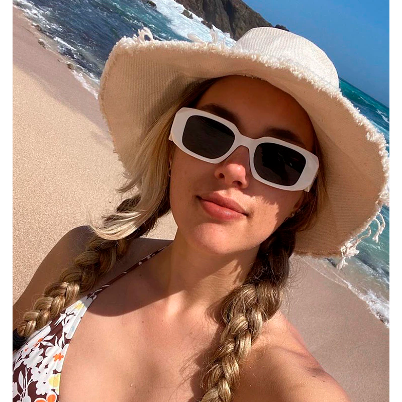 Óculos de Sol Retrô Retangular Self UV400 (FRETE GRÁTIS)