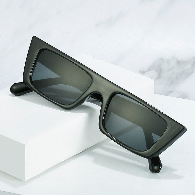Óculos de Sol Retrô Retangular Tucker UV400 (FRETE GRÁTIS)