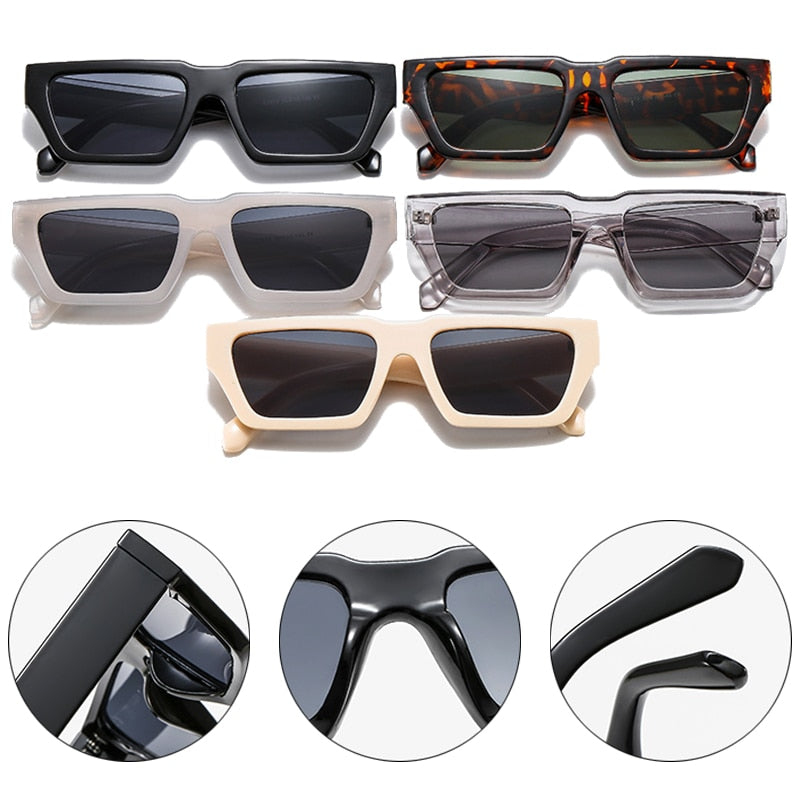 Óculos de Sol Retrô Retangular Scot UV400 (FRETE GRÁTIS)