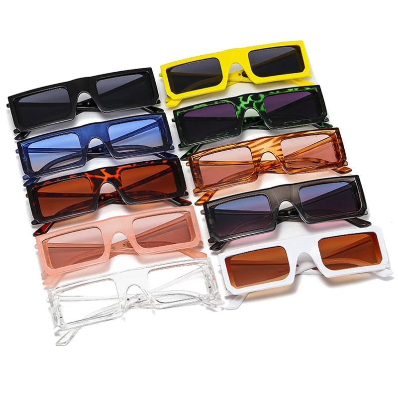 Óculos de Sol Retrô Retangular Whalen UV400 (FRETE GRÁTIS)