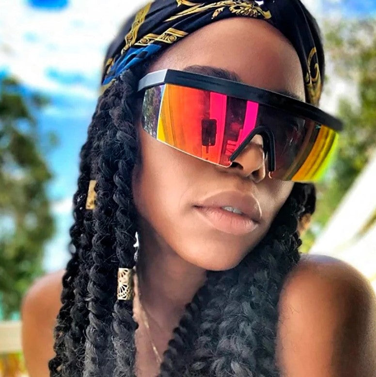 Óculos de Sol Oversized Temples UV400 (FRETE GRÁTIS)
