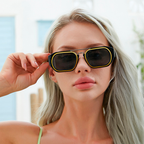 Óculos de Sol Retrô Retangular Moser UV400 (FRETE GRÁTIS)