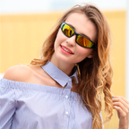 Óculos de Sol Retrô Retangular  Flippin Hot UV400 (FRETE GRÁTIS)