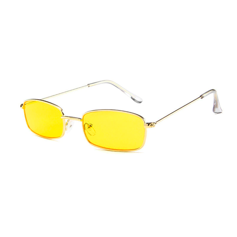 Óculos De Sol Vintage Retangular UV400 (Frete Grátis)